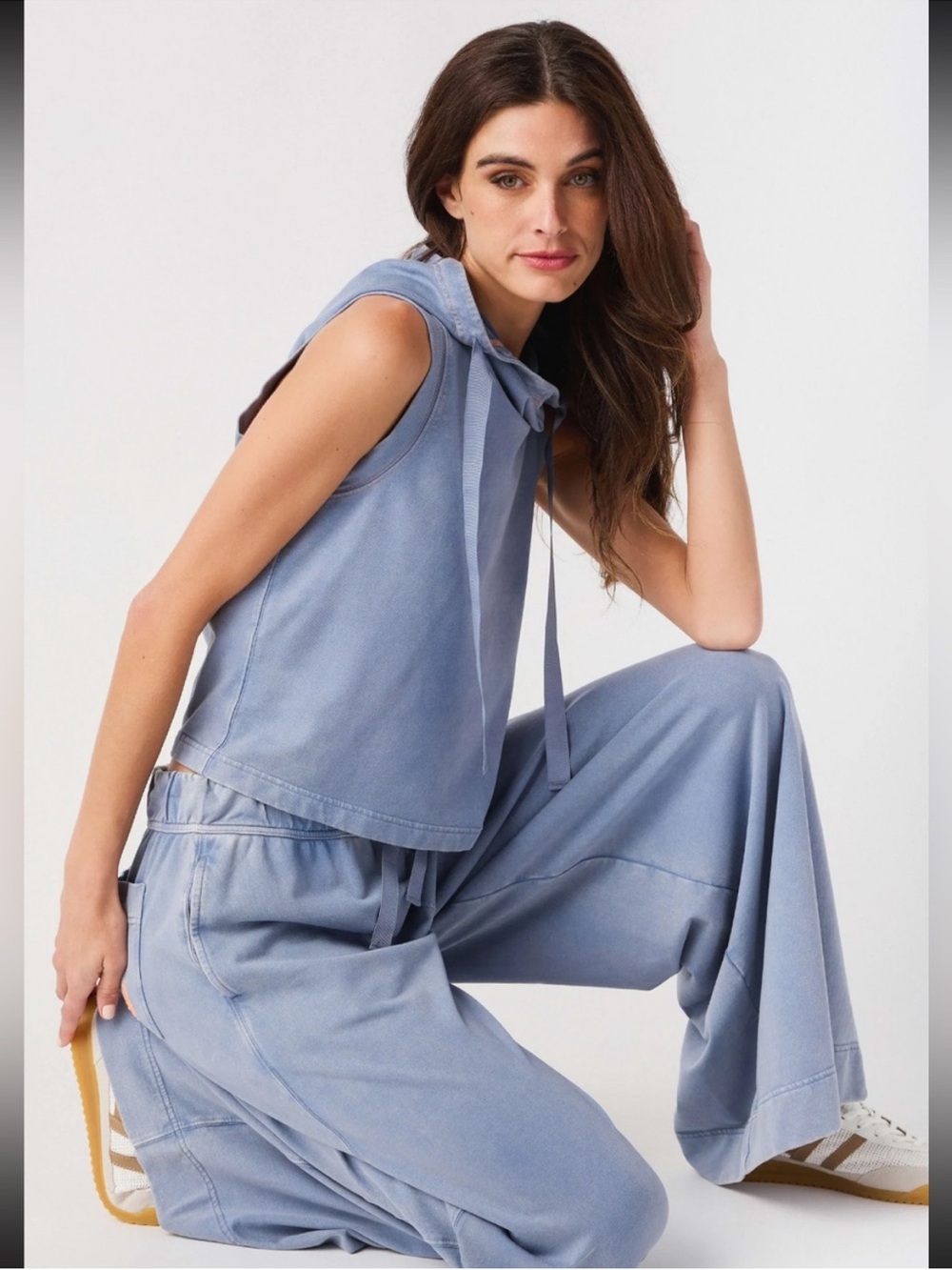 NWT Free People Movement Keep Pace 2 piece set blue Ashe medium - Picture 3 of 10
